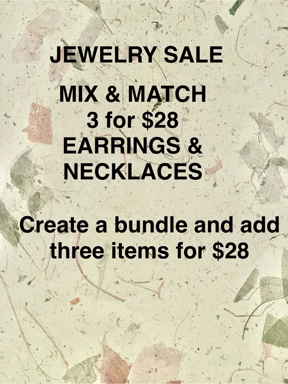 Jewelry Sale Mix & Match Promotion